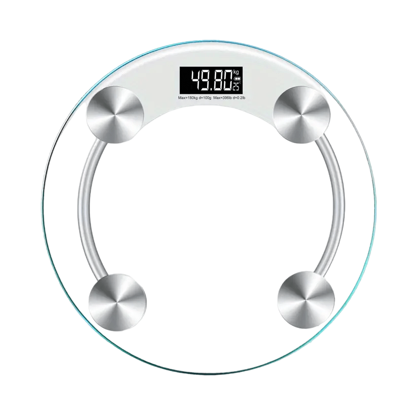 1pc Smart Digital Bathroom Scale with LCD Display, 180kg Capacity - White - UrbanNest Co