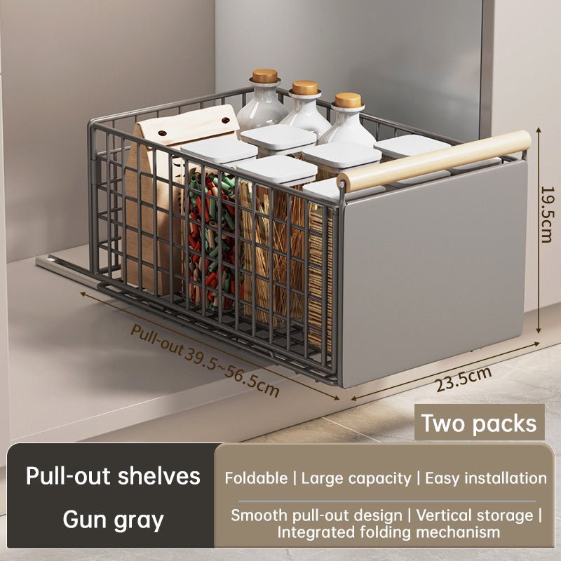 New Kitchen Pull - Out Cabinet Organizer, Sliding Rail Drawer for Spice and Bottle Storage - UrbanNest Co