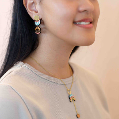 Thallaso Recycled Wood Gold Necklace - UrbanNest Co