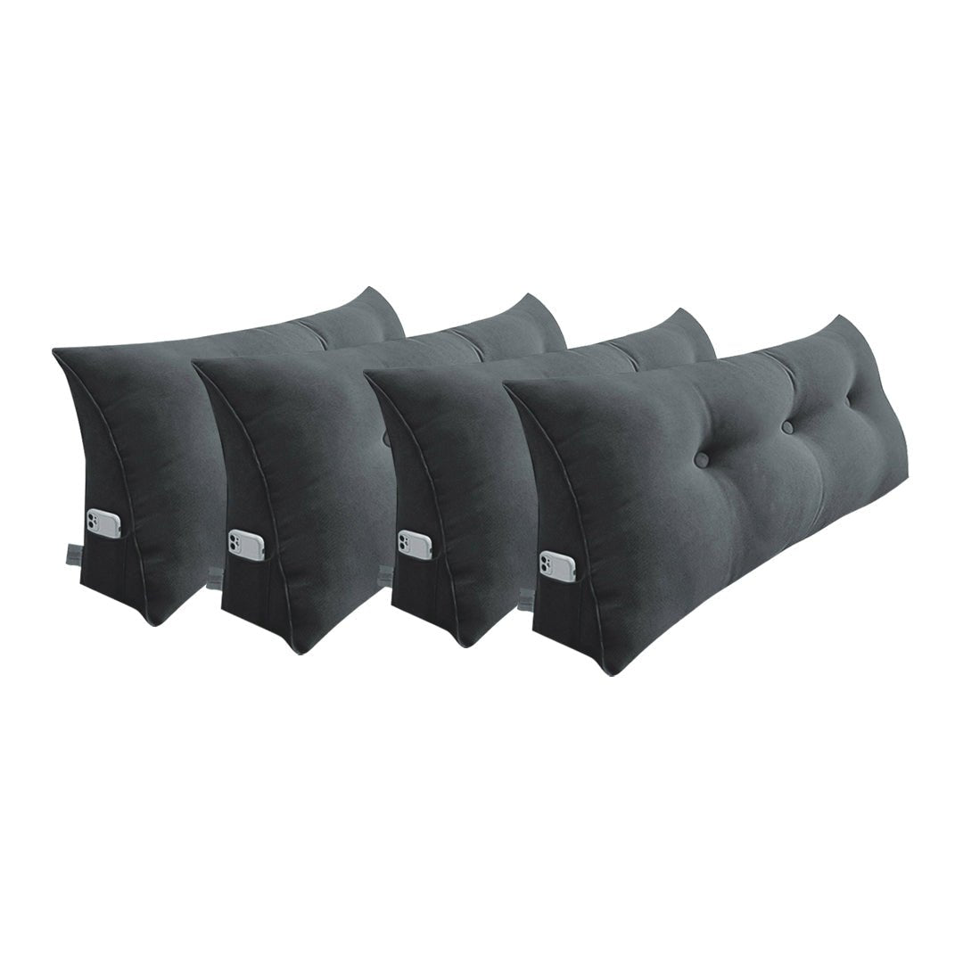 SOGA 4X 100cm Dark Grey Triangular Wedge Bed Pillow Headboard Backrest Bedside Tatami Cushion Home Decor - UrbanNest Co