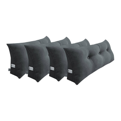 SOGA 4X 100cm Dark Grey Triangular Wedge Bed Pillow Headboard Backrest Bedside Tatami Cushion Home Decor - UrbanNest Co