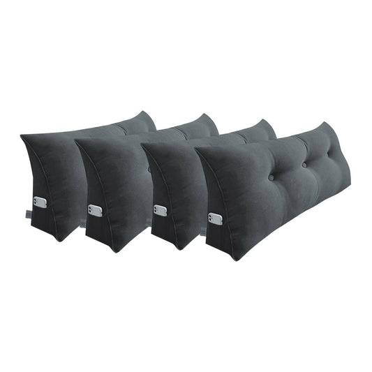 SOGA 4X 100cm Dark Grey Triangular Wedge Bed Pillow Headboard Backrest Bedside Tatami Cushion Home Decor - UrbanNest Co