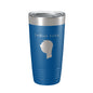 Indian Lake Map Tumbler Travel Mug Insulated Laser Engraved Coffee Cup Silver Creek Township Michigan 20 oz - UrbanNest Co