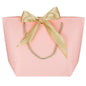 50PCS Paper Gift Bags with Ribbon Bow Handle 14x7x15cm White or Pink - UrbanNest Co