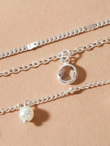 AU Local Fashion Pearl Charm Gold Multi - layer Chain Necklace New Style Jewellery - UrbanNest Co