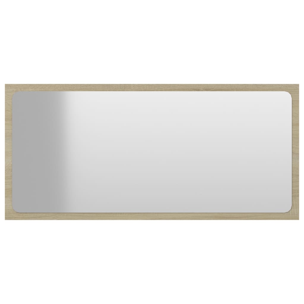 NNEVL Bathroom Mirror Sonoma Oak 80x1.5x37 cm Chipboard - UrbanNest Co