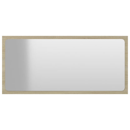 NNEVL Bathroom Mirror Sonoma Oak 80x1.5x37 cm Chipboard - UrbanNest Co