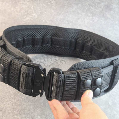 Tactical Alloy Buckle Belt - Black Multifunctional Outdoor Belt for Men, Extended Training Belt - UrbanNest Co