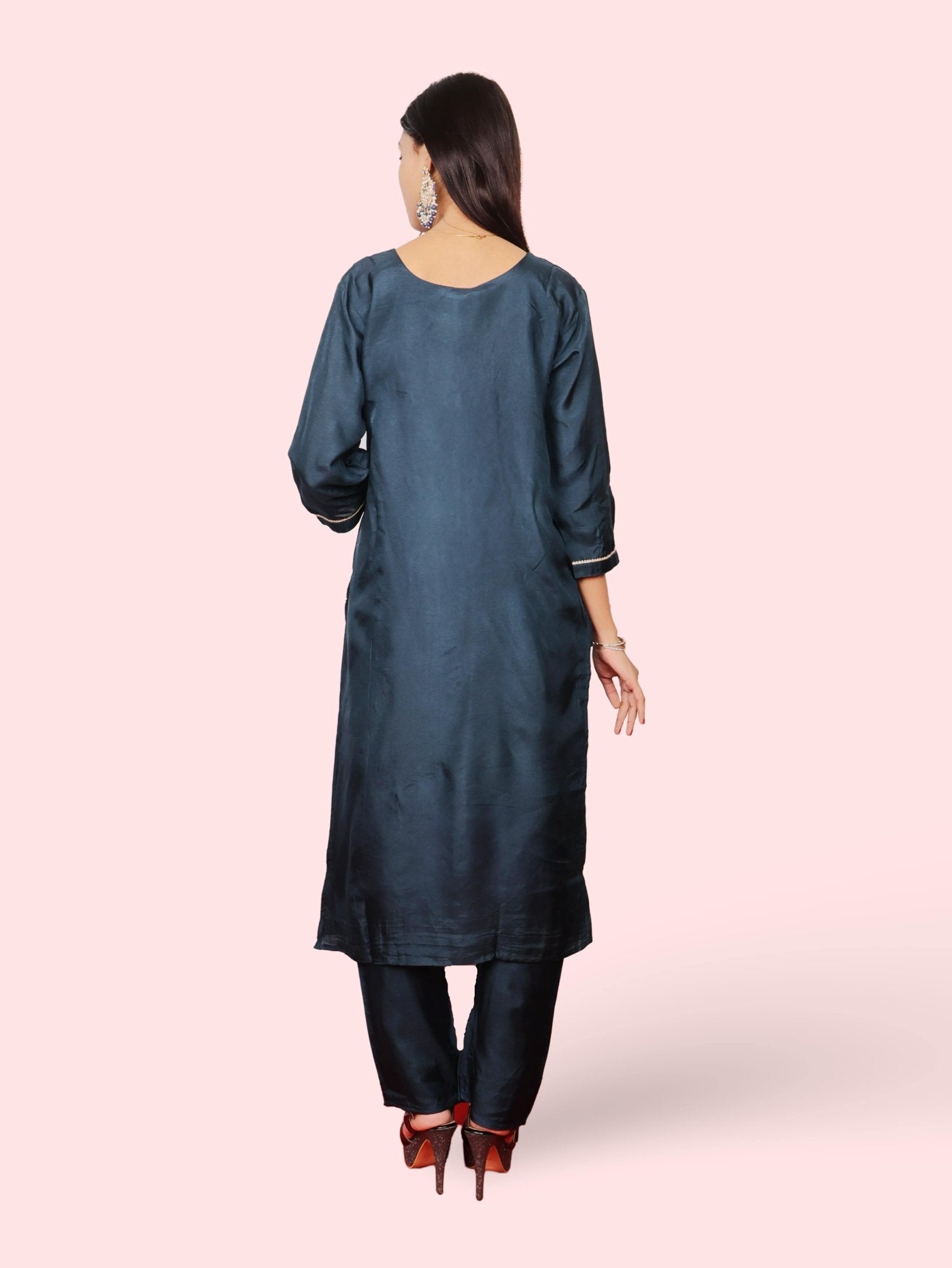 Women's Straight Kurta - Pant, and Dupatta Set - UrbanNest Co