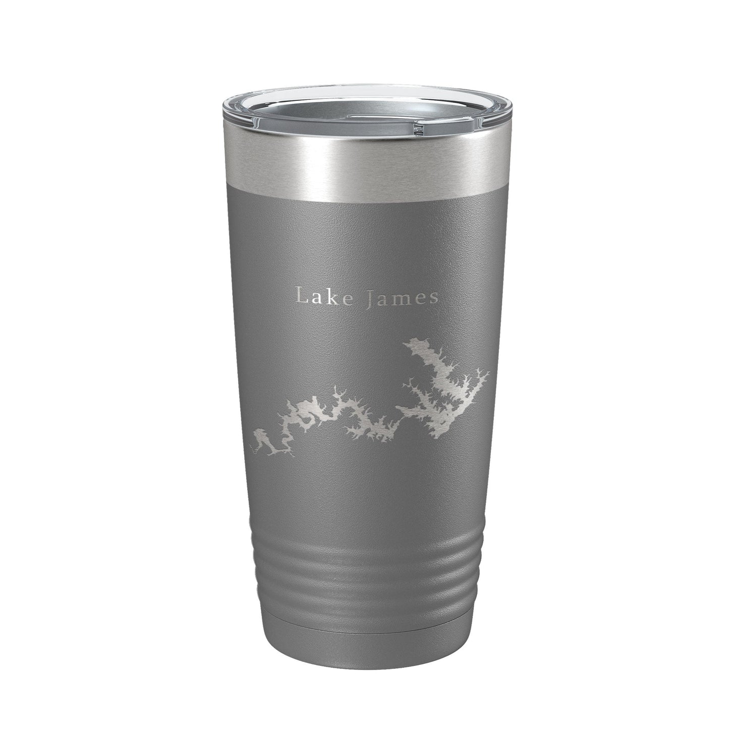 Lake James Map Tumbler Travel Mug Insulated Laser Engraved Coffee Cup North Carolina 20 oz - UrbanNest Co