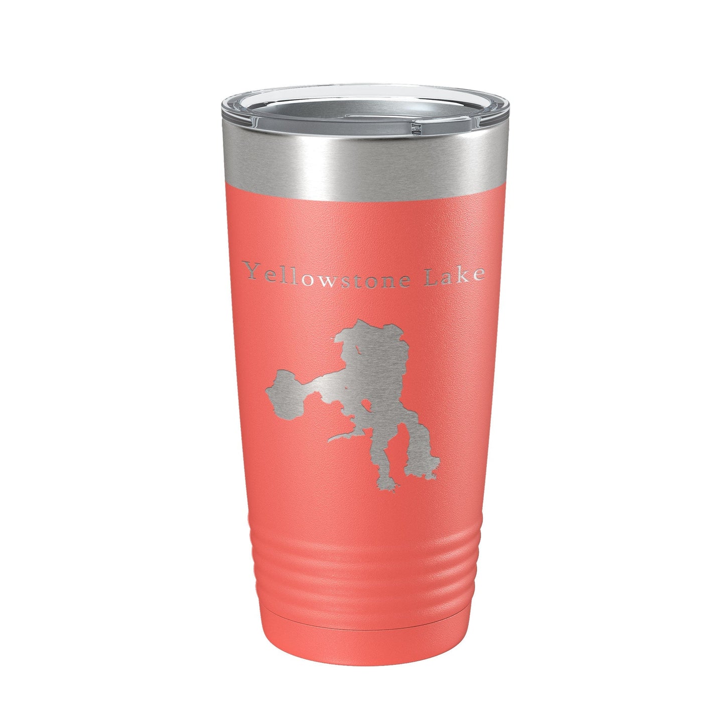 Yellowstone Lake Map Tumbler Travel Mug Insulated Laser Engraved Coffee Cup Wyoming 20 oz - UrbanNest Co