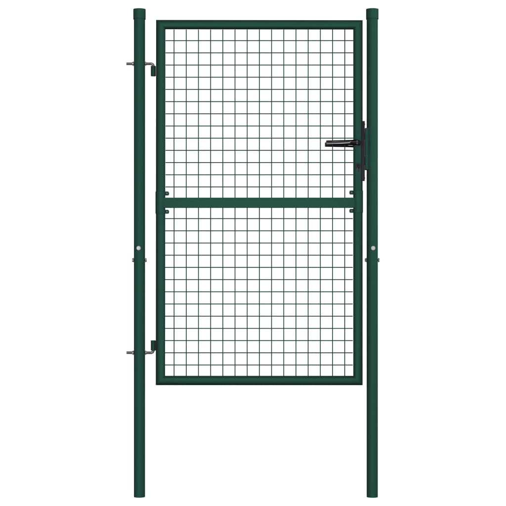 NNEVL Fence Gate Steel 100x125 cm Green - UrbanNest Co