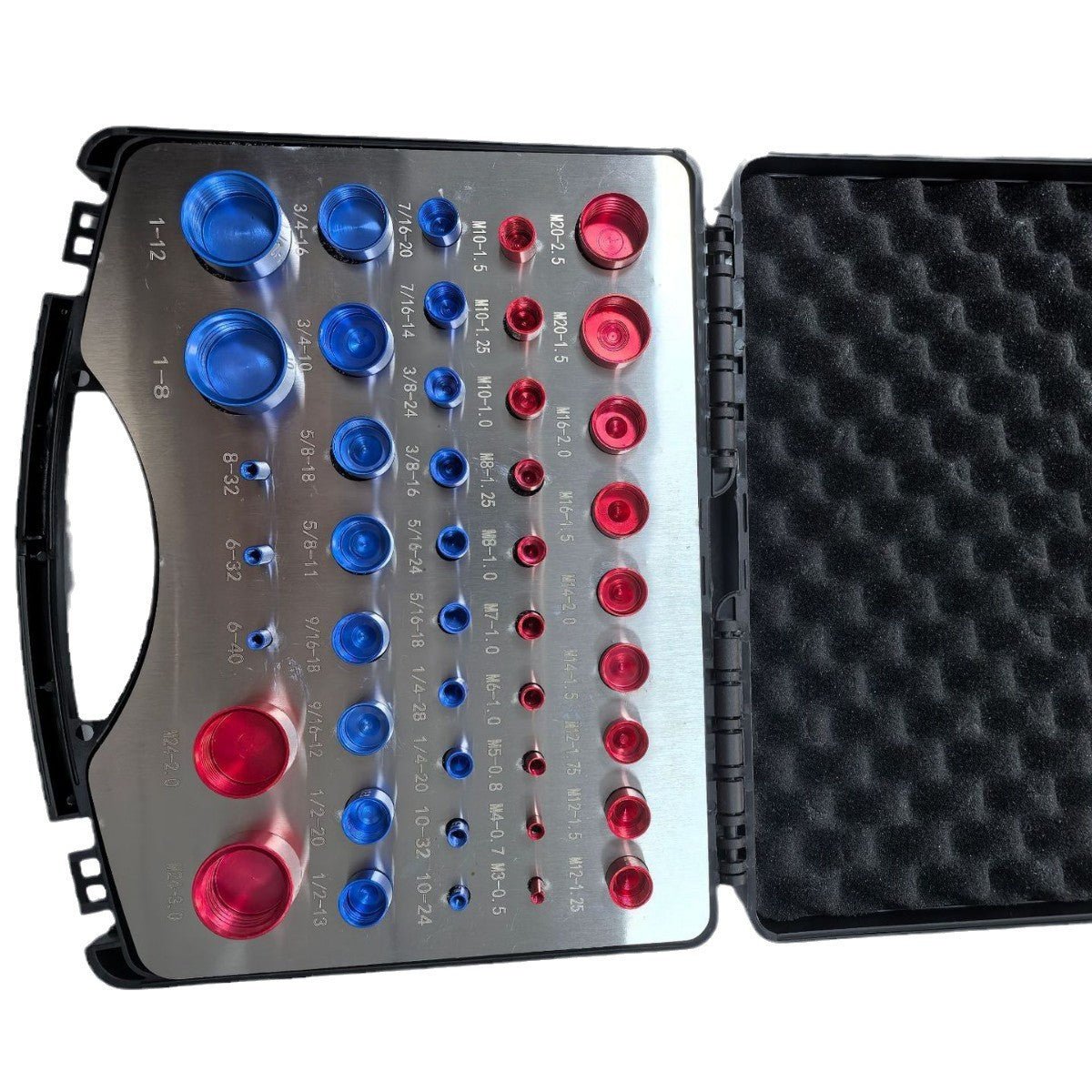 Extrusion Nut Bolt Thread Gauge Set, 44 - Piece Metric and Imperial Thread Checker for Aluminum Profile Processing - UrbanNest Co
