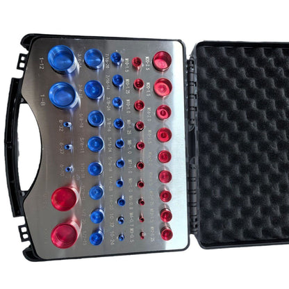 Extrusion Nut Bolt Thread Gauge Set, 44 - Piece Metric and Imperial Thread Checker for Aluminum Profile Processing - UrbanNest Co