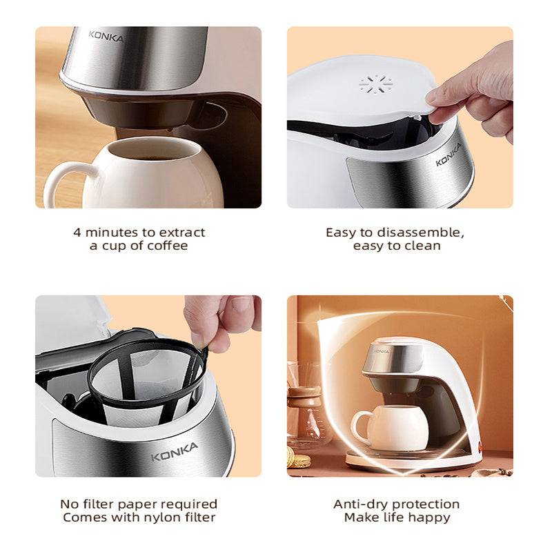 Compact Automatic Coffee Maker – Small Home & Office | Free Ceramic Cup Included - UrbanNest Co