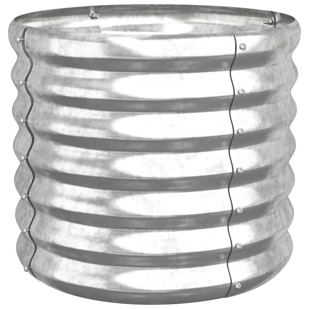 NNEVL Garden Planter Powder - coated Steel 40x40x36 cm Silver - UrbanNest Co