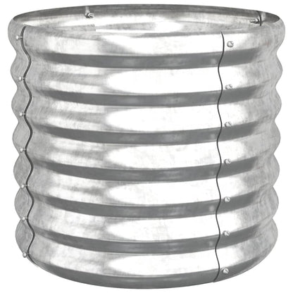 NNEVL Garden Planter Powder - coated Steel 40x40x36 cm Silver - UrbanNest Co