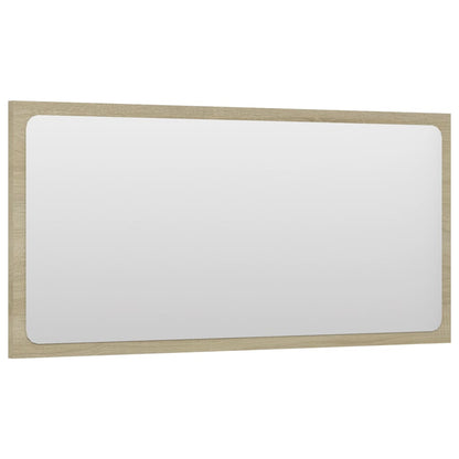 NNEVL Bathroom Mirror Sonoma Oak 80x1.5x37 cm Chipboard - UrbanNest Co