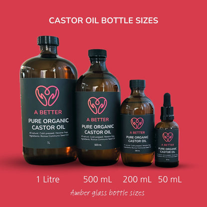Pure Organic Castor Oil - Amber Glass Bottle - UrbanNest Co
