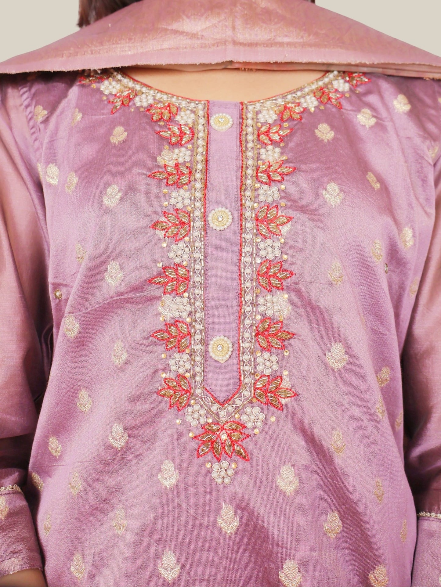 Women's Silk Kurta - Pant, and Dupatta Set - UrbanNest Co