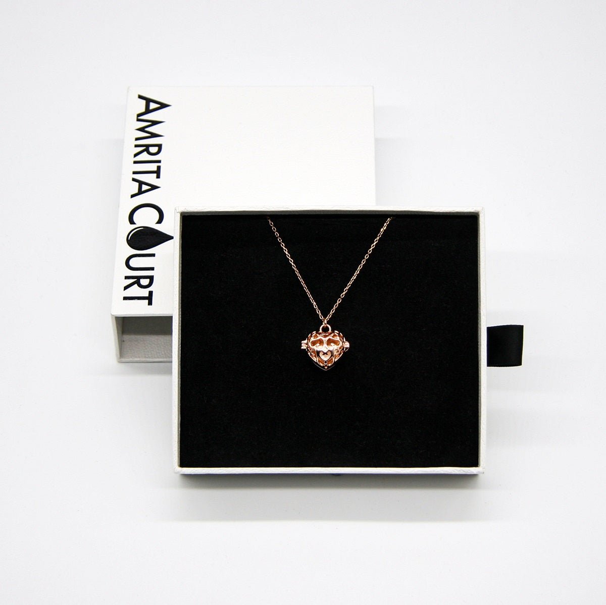 Love Heart Aroma Necklace | Energy & Healing | White Gold - Rose Gold | Love Gift - UrbanNest Co