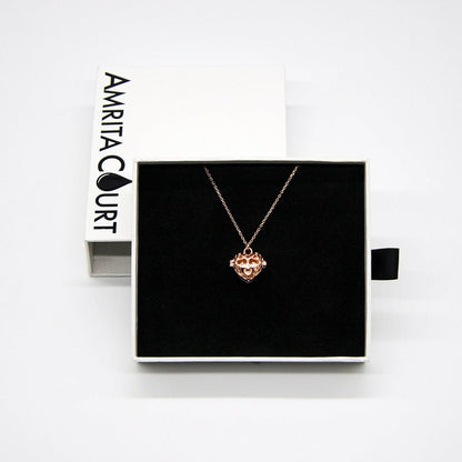 Love Heart Aroma Necklace | Energy & Healing | White Gold - Rose Gold | Love Gift - UrbanNest Co