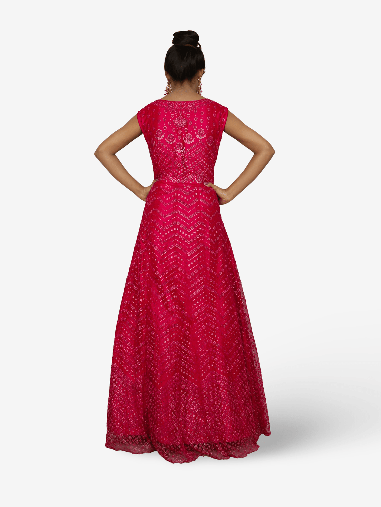 Gown with Glitter & Shimmery effect for Women by Shreekama - UrbanNest Co