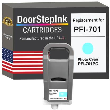 DoorStepInk Brand for Canon PFI - 701 700mL Photo Cyan PFI - 701PC Remanufactured in the USA Ink Cartridge - UrbanNest Co