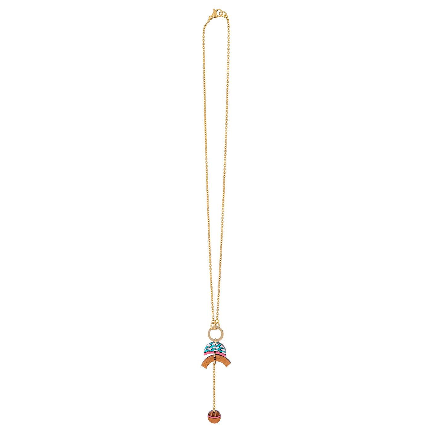 Thallaso Recycled Wood Gold Necklace - UrbanNest Co