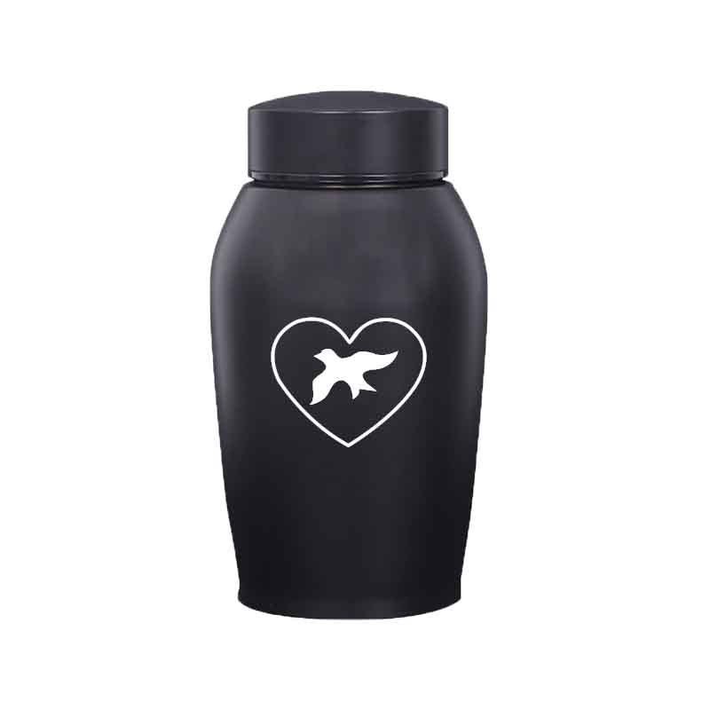 Stainless Steel Pet Memorial Urn: Black Portable & Moisture - Proof Ash Keepsake Designed for Small Pets - UrbanNest Co