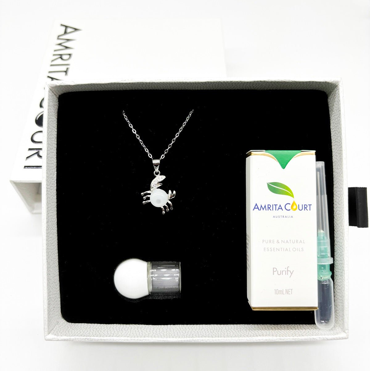 Sterling Silver Zodiac Aroma Necklace - Cancer June - July | Perfect Birthday Gift | Energy & Healing | Diffuse on the go - UrbanNest Co