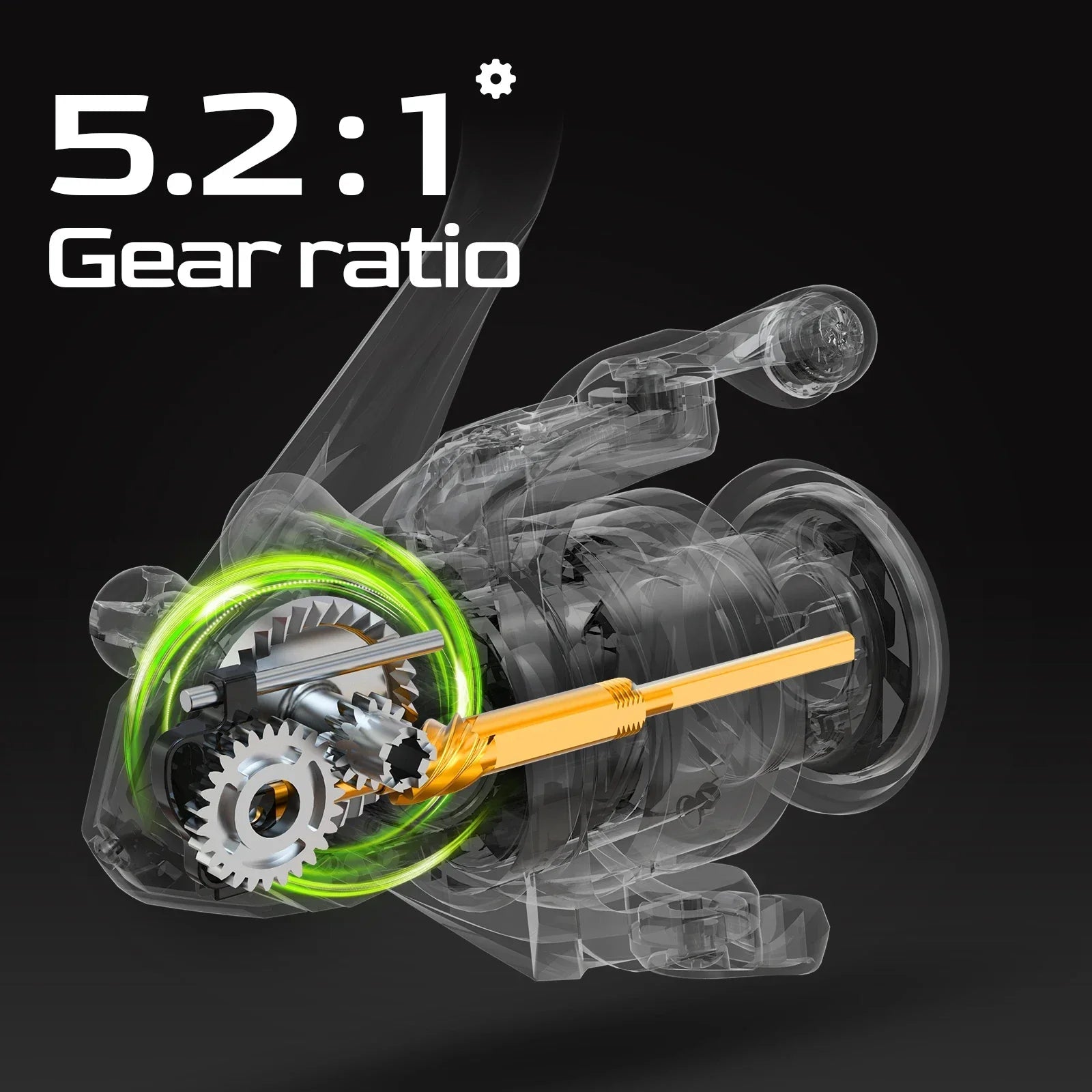 5000 Series Graphite Spinning Reel Left/Right Handed Black - UrbanNest Co