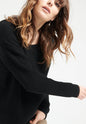 Pull col rond femme en cachemire noir - LILLY 25 - UrbanNest Co