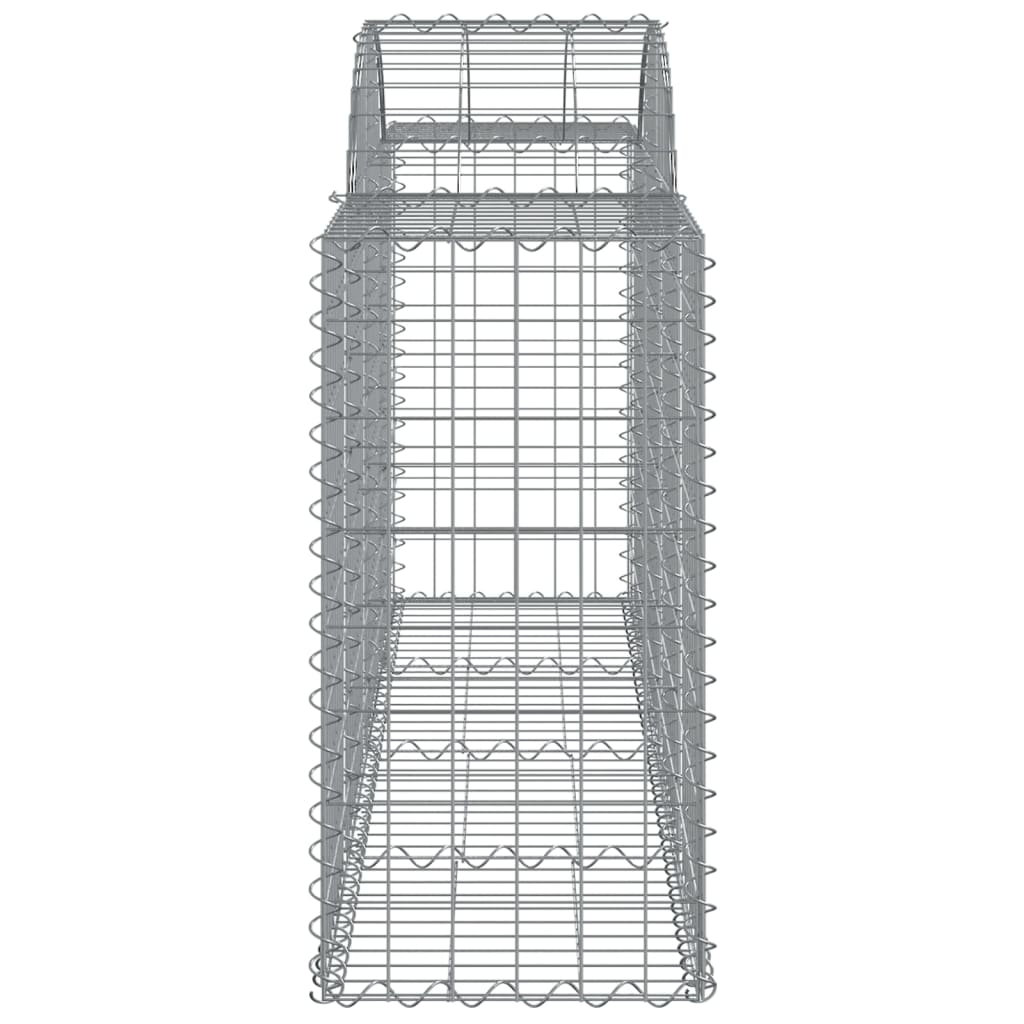 NNEVL Arched Gabion Baskets 3 pcs 200x50x80/100 cm Galvanised Iron - UrbanNest Co