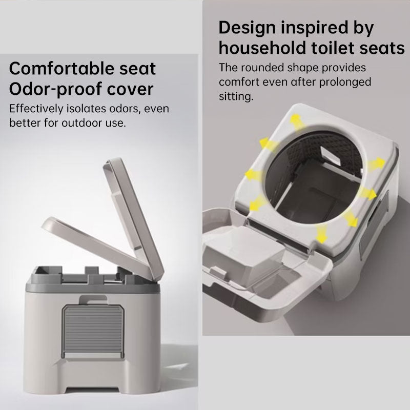 Foldable Portable Toilet for Car & Camping - Emergency Outdoor Stool with Odor - Proof Design, Adult Travel Toilet - UrbanNest Co