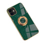Dark Green Luxury Shockproof Silicone Ring Case Stand Cover for iPhone 14 13 12 Pro Max - UrbanNest Co