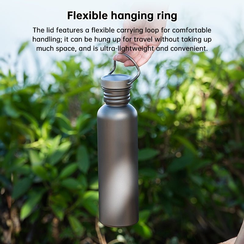 Pure Titanium Water Bottle, Lightweight Single - Wall Wide Mouth for Sports, Camping, Travel - UrbanNest Co