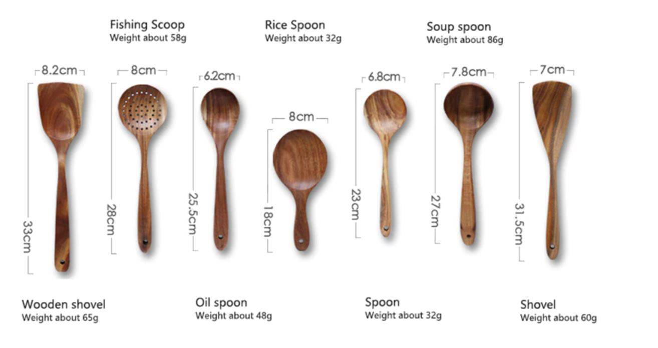 Teak Wooden Cooking Set - UrbanNest Co