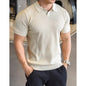 Knitted sweater, short - sleeved, men's slimming business POLO shirt, V - neck trendy T-shirt - UrbanNest Co