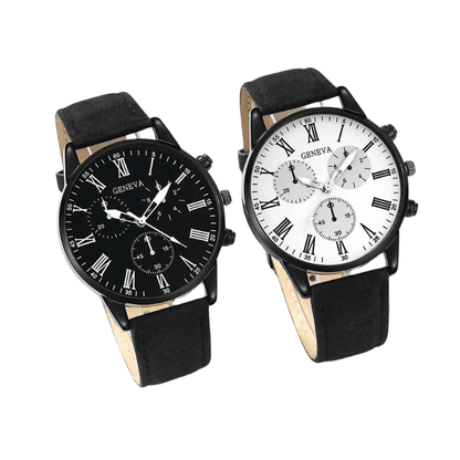 NNEOBA Couple Leather Quartz Watches Set - UrbanNest Co