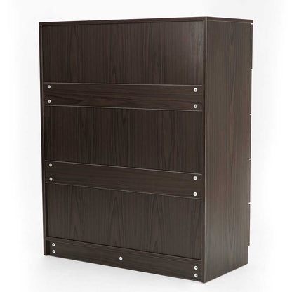 NNEDPE Tallboy Dresser 6 Chest of Drawers Cabinet 85 x 39.5 x 105 - Brown - UrbanNest Co