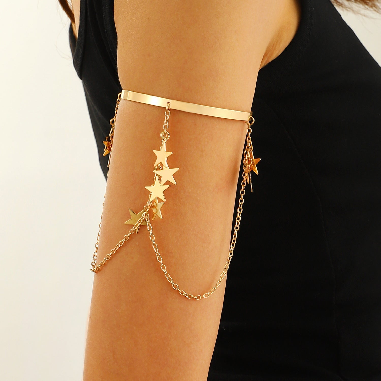 Chain long arm bracelet, star arm ring, high - end and exquisite accessory, versatile bracelet, open arm ring - UrbanNest Co