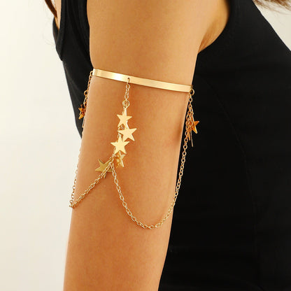 Chain long arm bracelet, star arm ring, high - end and exquisite accessory, versatile bracelet, open arm ring - UrbanNest Co