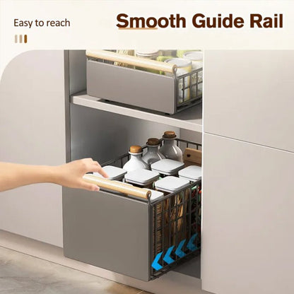 New Kitchen Pull - Out Cabinet Organizer, Sliding Rail Drawer for Spice and Bottle Storage - UrbanNest Co