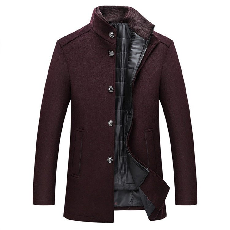 Winter Men Wool Jacket Slim Fit Thick Warm Coat - UrbanNest Co