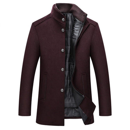 Winter Men Wool Jacket Slim Fit Thick Warm Coat - UrbanNest Co