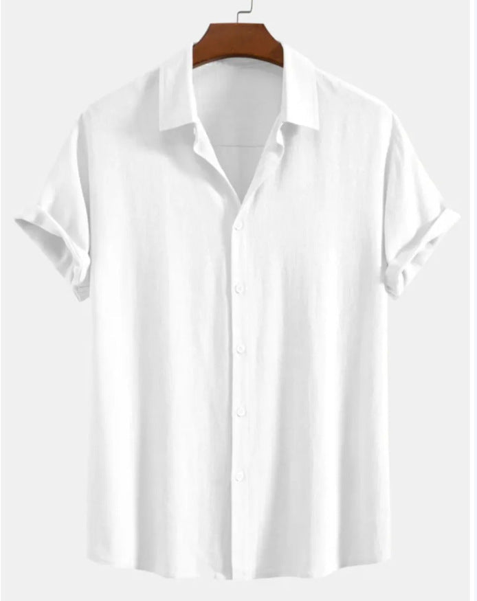 Men's Stand Collar Slim Fit Linen - Cotton Suit Set - UrbanNest Co