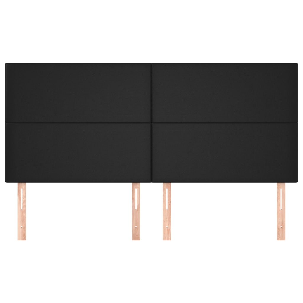 NNEVL Headboards 4 pcs Black 80x5x78/88 cm Faux Leather - UrbanNest Co