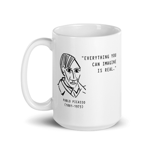 Picasso Self - Portrait Mug – 'Everything You Can Imagine Is Real' - UrbanNest Co