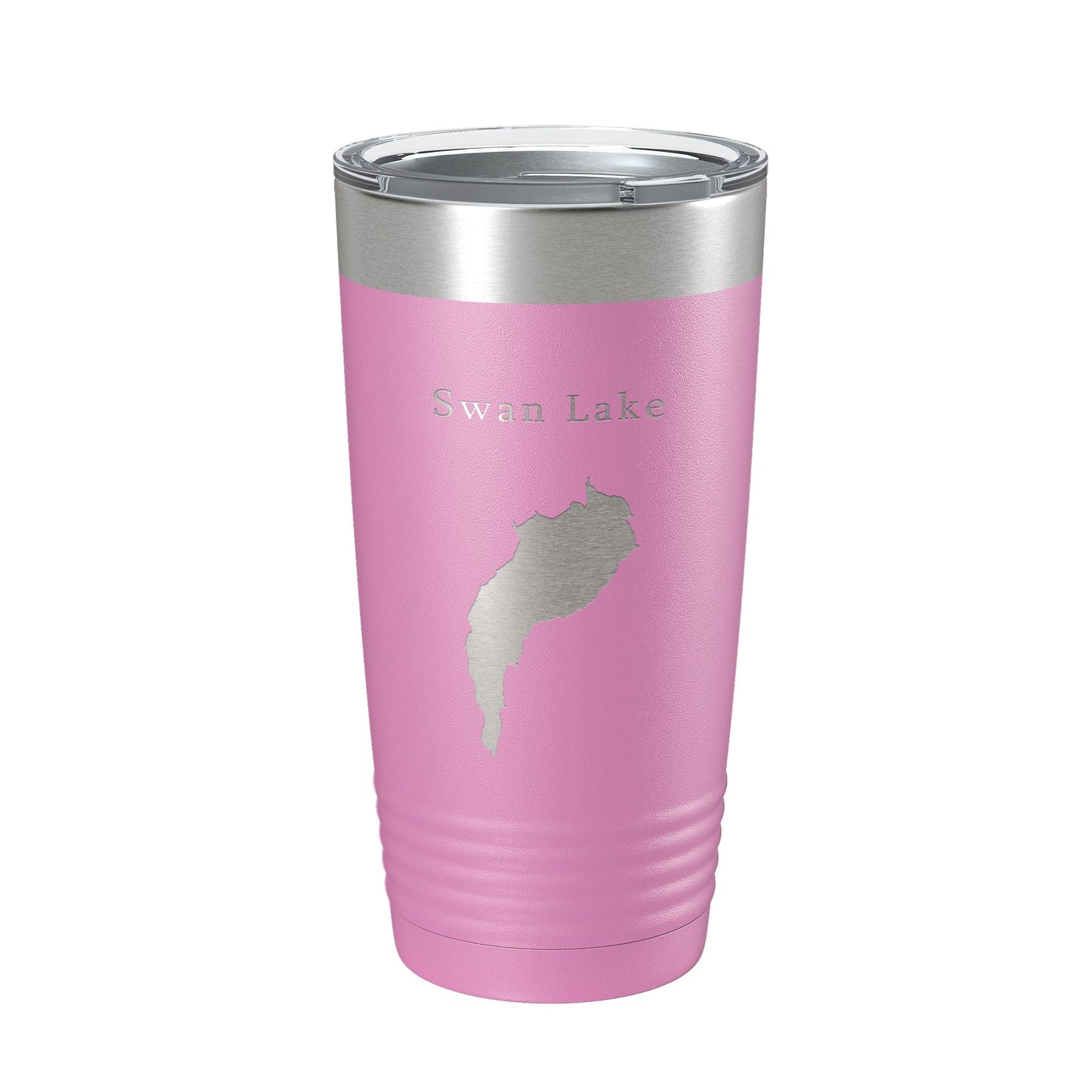 Swan Lake Map Tumbler Travel Mug Insulated Laser Engraved Coffee Cup Maine 20 oz - UrbanNest Co